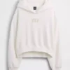 Sweat à capuche oversize court Vintagesoft avec logo