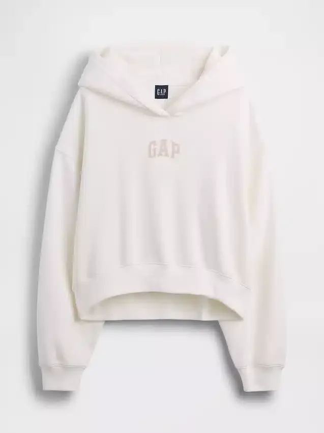 Sweat à capuche oversize court Vintagesoft avec logo
