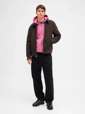 Sweat à capuche oversize court zippé pour adulte