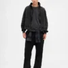 Sweat à capuche oversize court zippé pour adulte