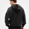 Sweat à capuche oversize court zippé pour adulte