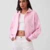 Sweat à capuche oversize en tissu éponge Vintagesoft avec fermeture à glissière en V