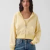 Sweat à capuche oversize en tissu éponge Vintagesoft avec fermeture à glissière en V