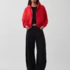 Sweat à capuche oversize en tissu éponge Vintagesoft avec fermeture à glissière en V