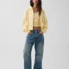 Sweat à capuche oversize en tissu éponge Vintagesoft avec fermeture à glissière en V