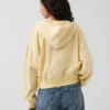 Sweat à capuche oversize en tissu éponge Vintagesoft avec fermeture à glissière en V