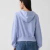 Sweat à capuche oversize en tissu éponge Vintagesoft avec fermeture à glissière en V