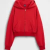 Sweat à capuche oversize en tissu éponge Vintagesoft avec fermeture à glissière en V