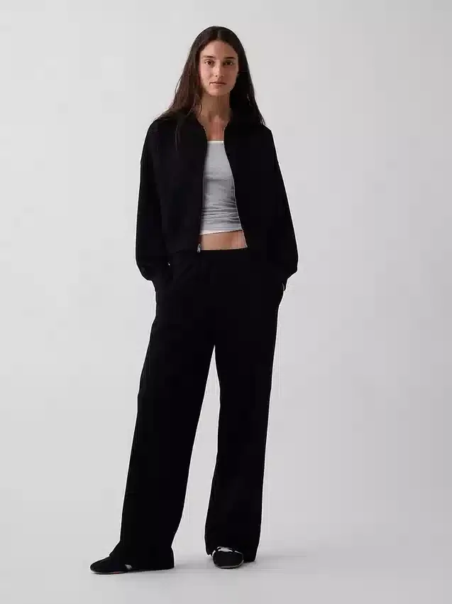 Sweat à capuche oversize en tissu éponge Vintagesoft avec fermeture à glissière en V