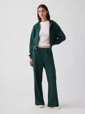 Pantalon de survêtement ample en tissu éponge Vintagesoft à taille mi-haute