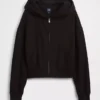 Sweat à capuche oversize en tissu éponge Vintagesoft avec fermeture à glissière en V