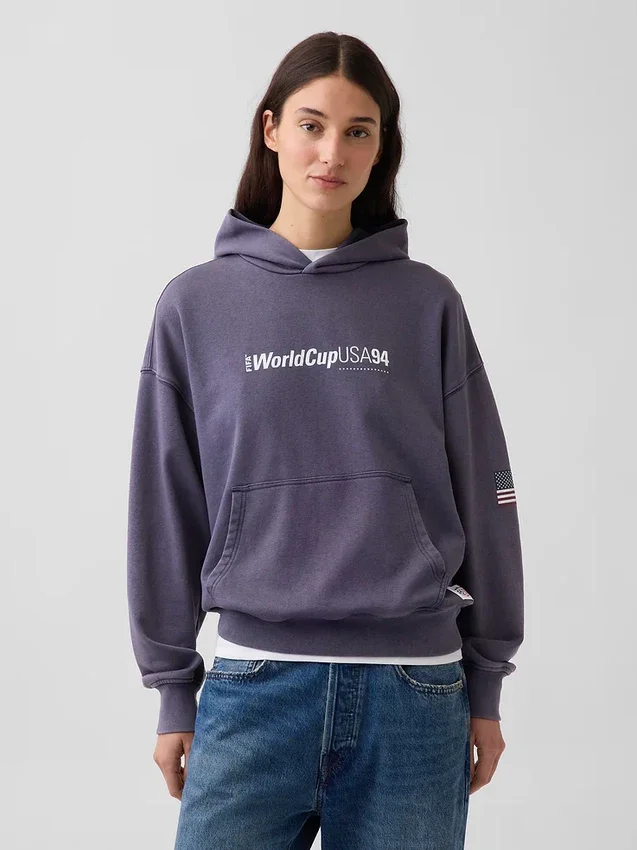 Sweat à capuche oversize en tissu éponge Vintagesoft « Fifa World Cup™ »