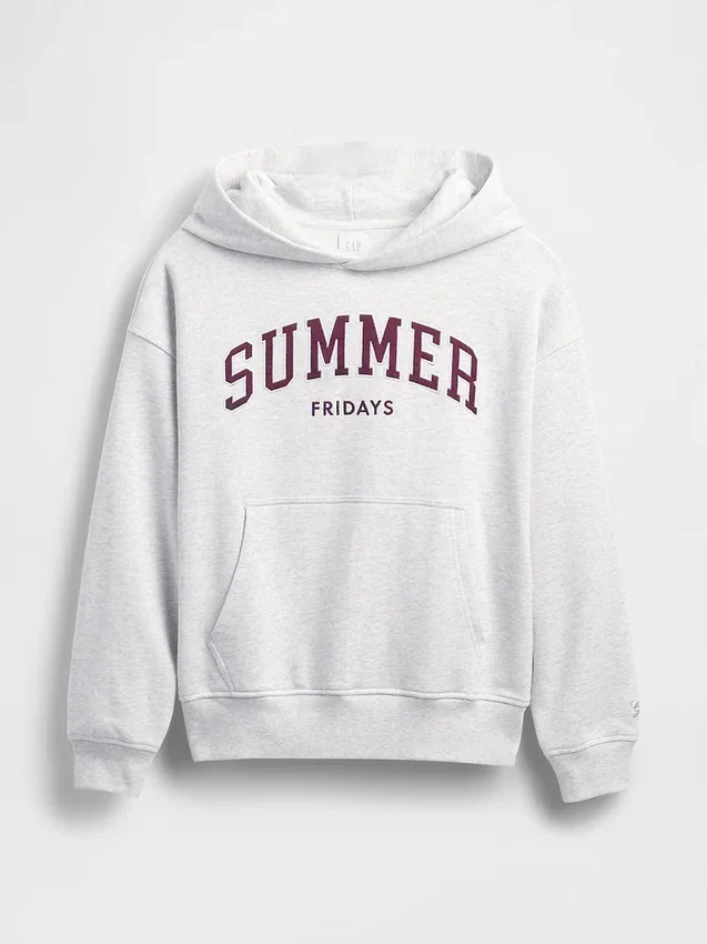 Sweat à capuche oversize épais GAP × Summer Fridays avec logo
