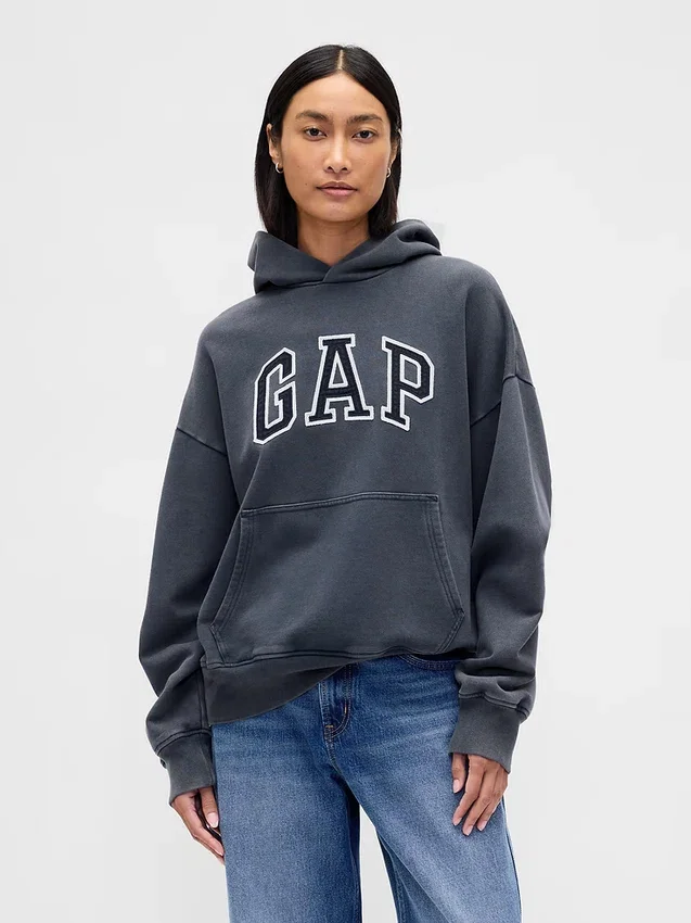 Sweat à capuche oversize épais pour adulte avec logo