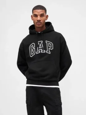 Sweat à capuche oversize pour adulte en molleton français extra-épais avec logo