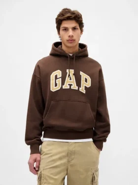 Sweat à capuche oversize pour adulte en molleton français extra-épais avec logo
