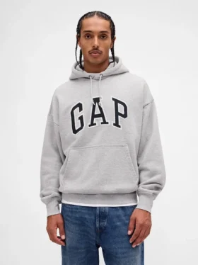 Sweat à capuche oversize pour adulte en molleton français extra-épais avec logo
