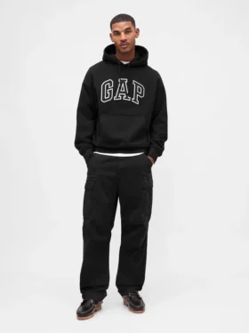 Sweat à capuche oversize pour adulte en molleton français extra-épais avec logo