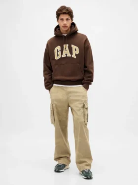 Sweat à capuche oversize pour adulte en molleton français extra-épais avec logo