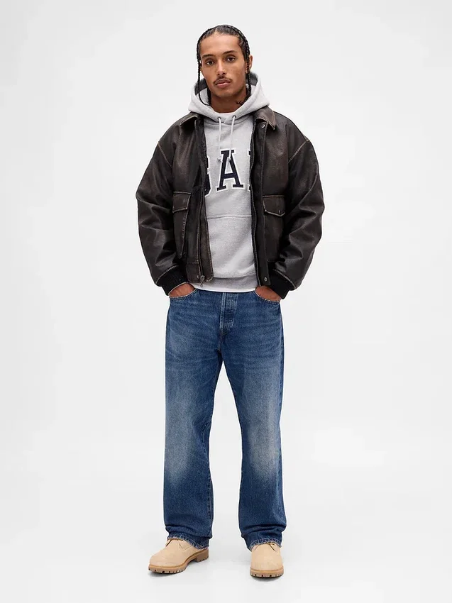 Sweat à capuche oversize pour adulte en molleton français extra-épais avec logo