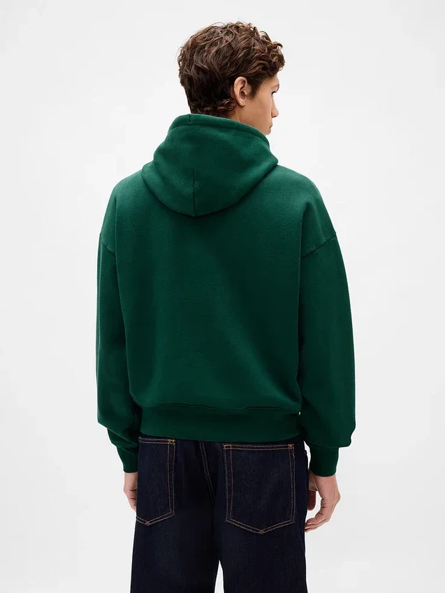 Sweat à capuche oversize pour adulte en molleton français extra-épais avec logo