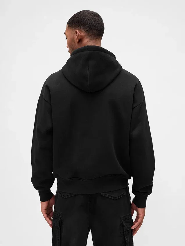 Sweat à capuche oversize pour adulte en molleton français extra-épais avec logo
