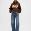 Sweat à capuche oversize pour adulte en molleton français extra-épais avec logo