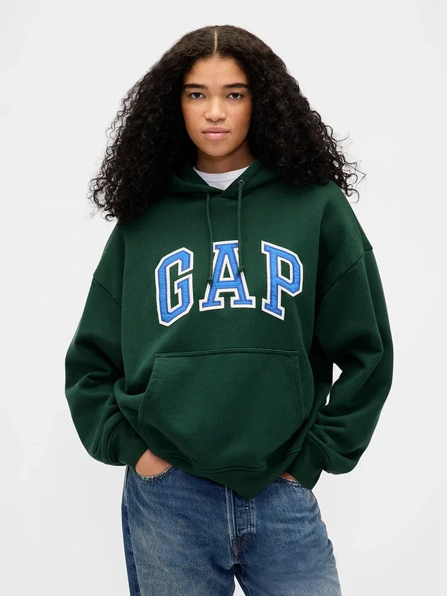 Sweat à capuche oversize pour adulte en molleton français extra-épais avec logo