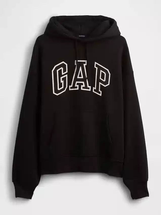 Sweat à capuche oversize pour adulte en molleton français extra-épais avec logo