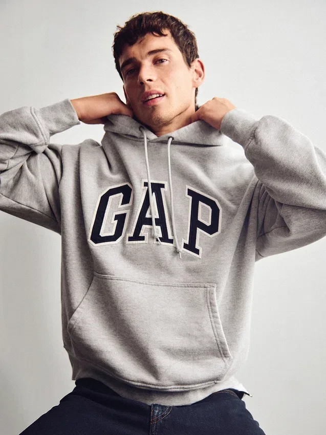 Sweat à capuche oversize pour adulte en molleton français extra-épais avec logo