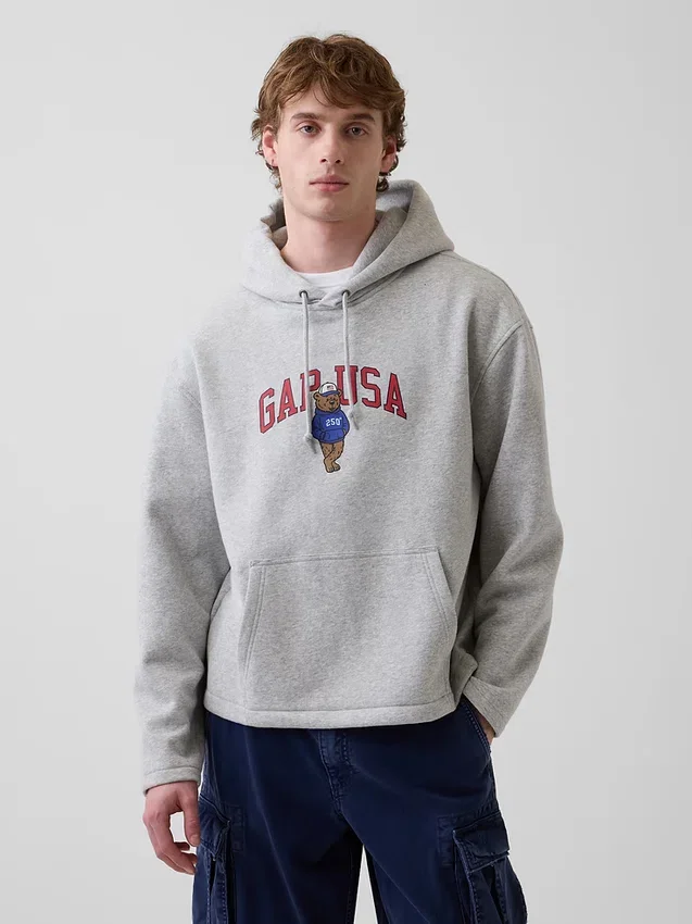 Sweat à capuche oversize Vintagesoft avec logo Americana