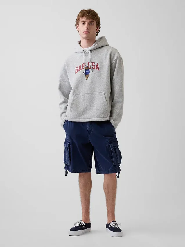 Sweat à capuche oversize Vintagesoft avec logo Americana