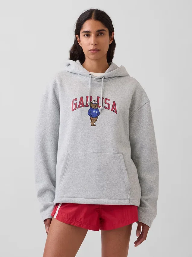 Sweat à capuche oversize Vintagesoft avec logo Americana