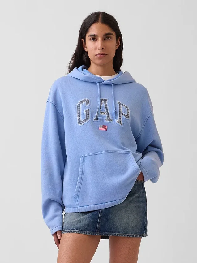 Sweat à capuche oversize Vintagesoft avec logo Americana
