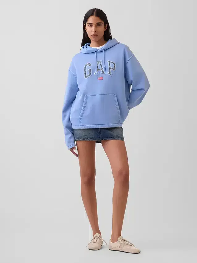 Sweat à capuche oversize Vintagesoft avec logo Americana
