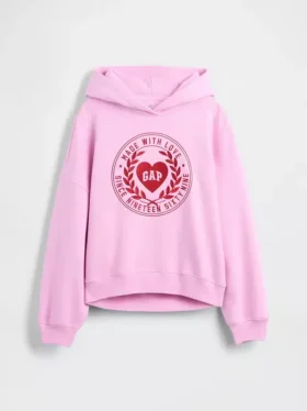Sweat à capuche oversize Vintagesoft pour enfant avec logo en forme de cœur