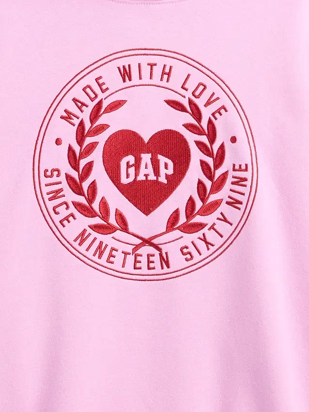 Sweat à capuche oversize Vintagesoft pour enfant avec logo en forme de cœur