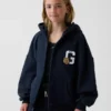Sweat à capuche oversize zippé Vintagesoft pour enfants
