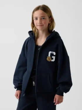 Sweat à capuche oversize zippé Vintagesoft pour enfants