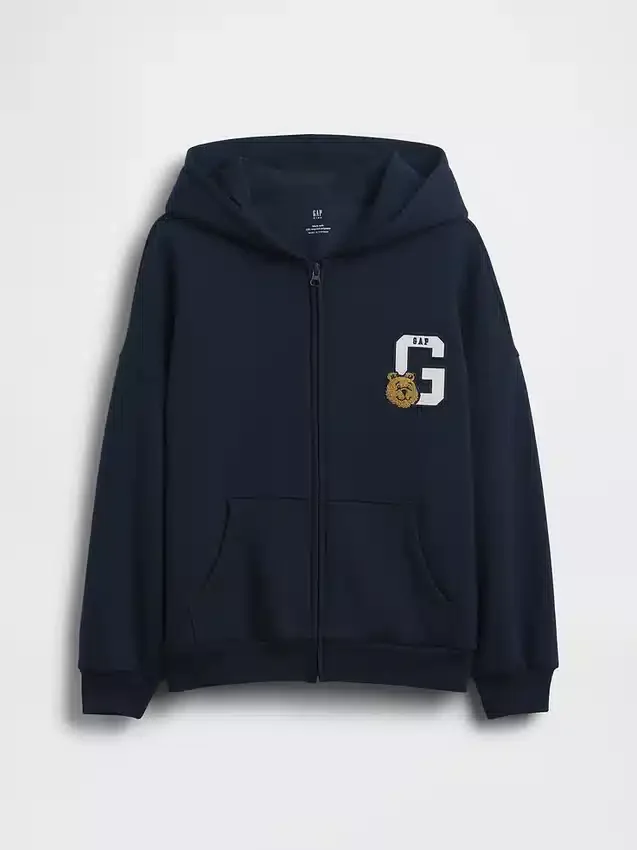 Sweat à capuche oversize zippé Vintagesoft pour enfants