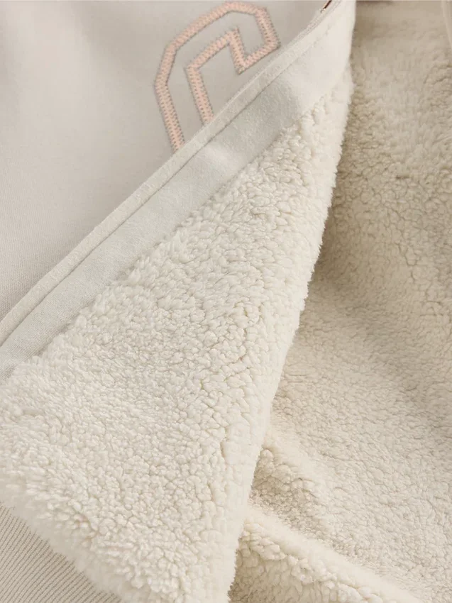 Sweat à capuche pour enfant avec logo graphique et doublure en polaire Sherpa
