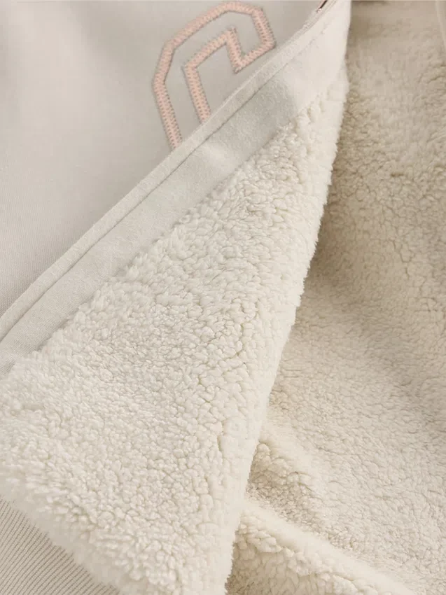 Sweat à capuche pour enfant avec logo graphique et doublure en polaire Sherpa