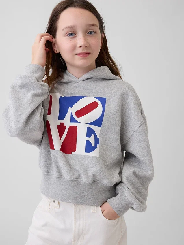 Sweat à capuche « Robert Indiana Love » pour enfant