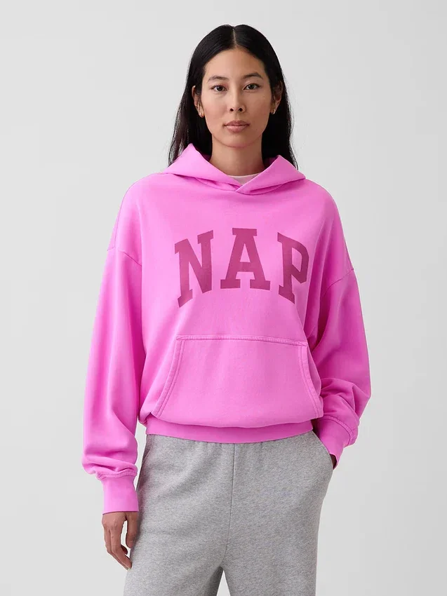 Sweat à capuche Vintagesoft Nap Logo pour adulte