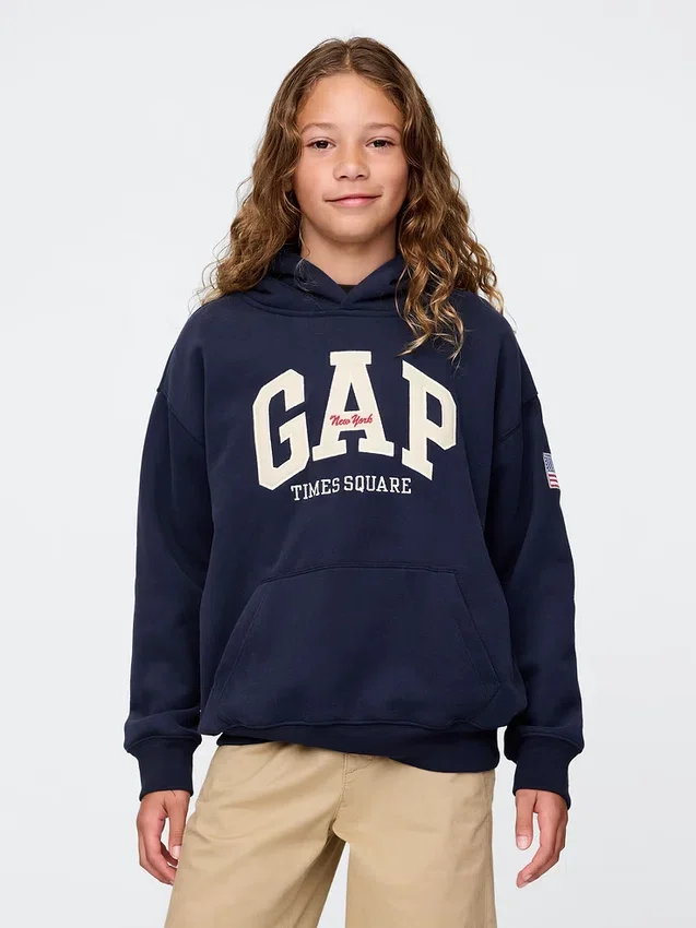 Sweat à capuche Vintagesoft NYC Times Square pour enfants