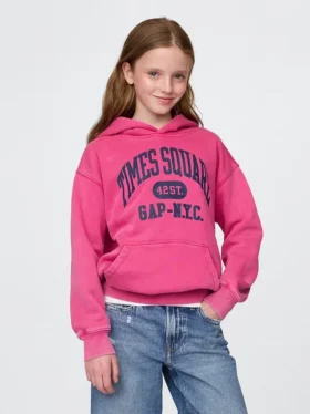 Sweat à capuche Vintagesoft NYC Times Square pour enfants