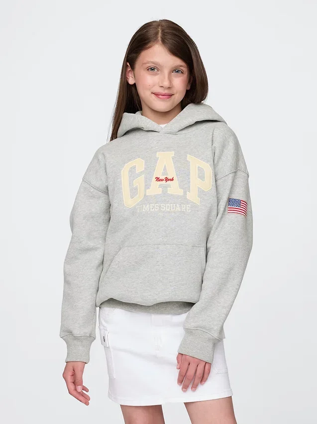 Sweat à capuche Vintagesoft NYC Times Square pour enfants
