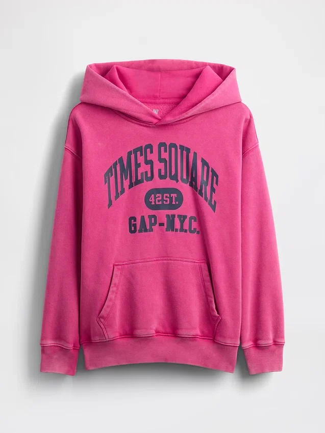 Sweat à capuche Vintagesoft NYC Times Square pour enfants