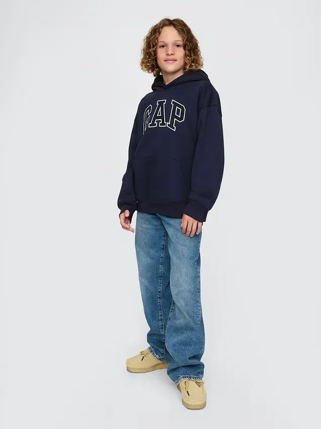 Sweat à capuche Vintagesoft pour enfants avec logo