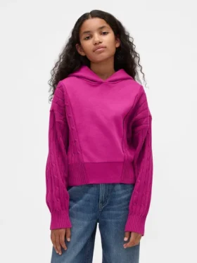 Sweat à capuche Vintagesoft pour enfants en mélange de matières